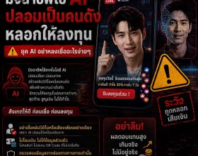 ระวังภัย มิจฉาชีพใช้ AI แอบอ้างเป็นคนดัง หลอกชวนลงทุน